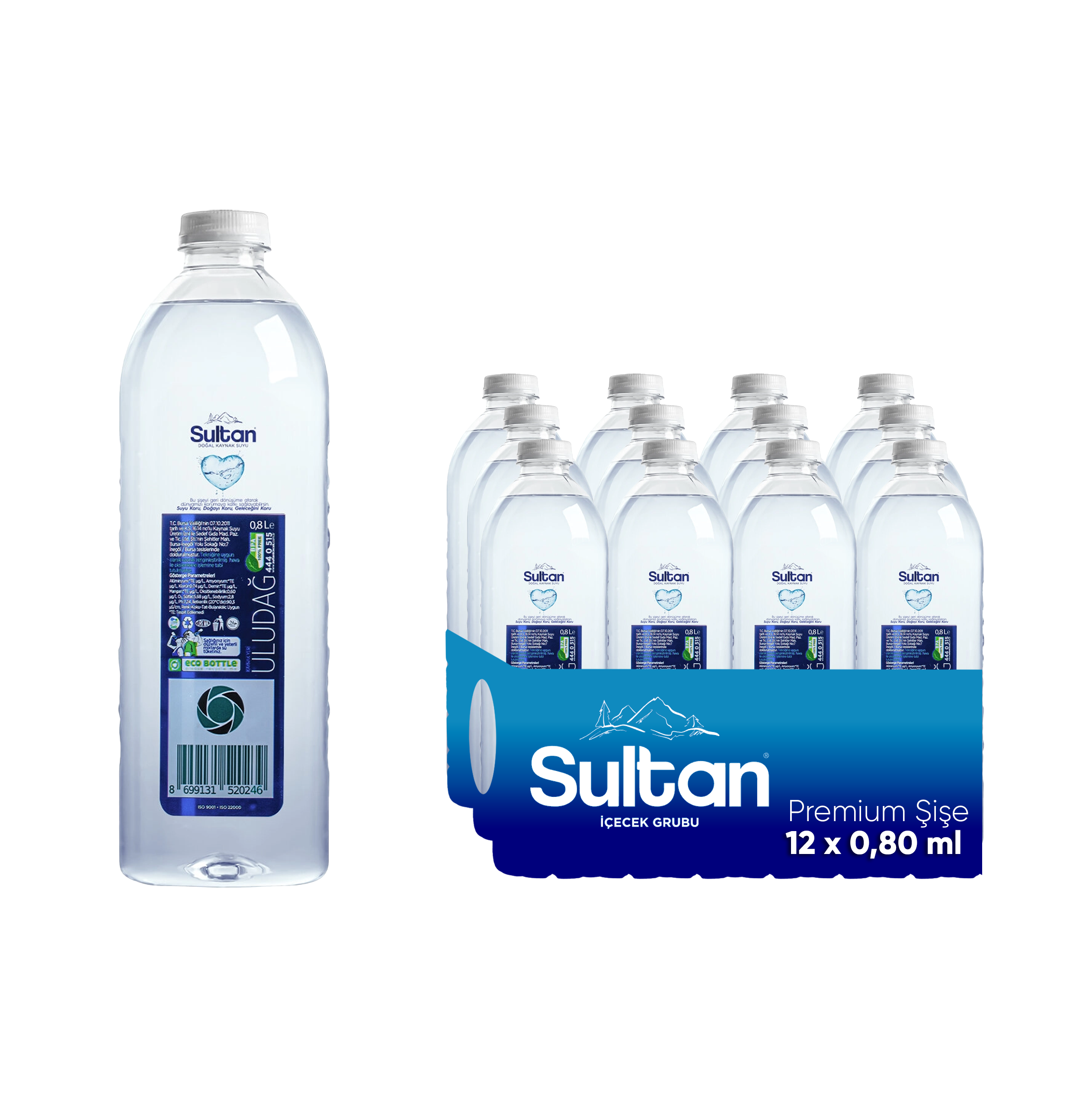 Sultan Su Prime 800 ml x 12 Adet