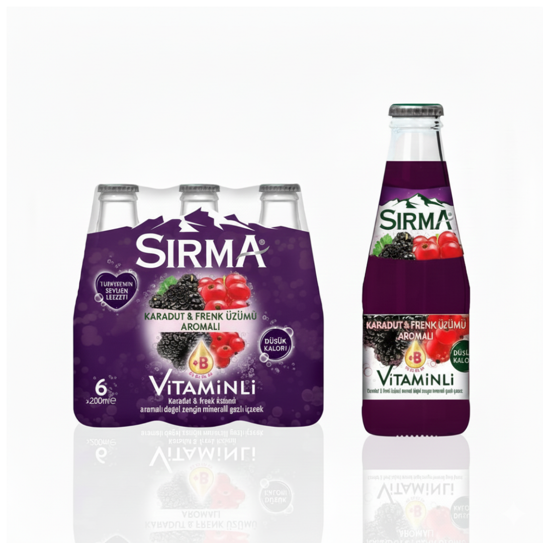 SIRMA KARADUT FRENK ÜZÜMLÜ SODA 200 ML x6