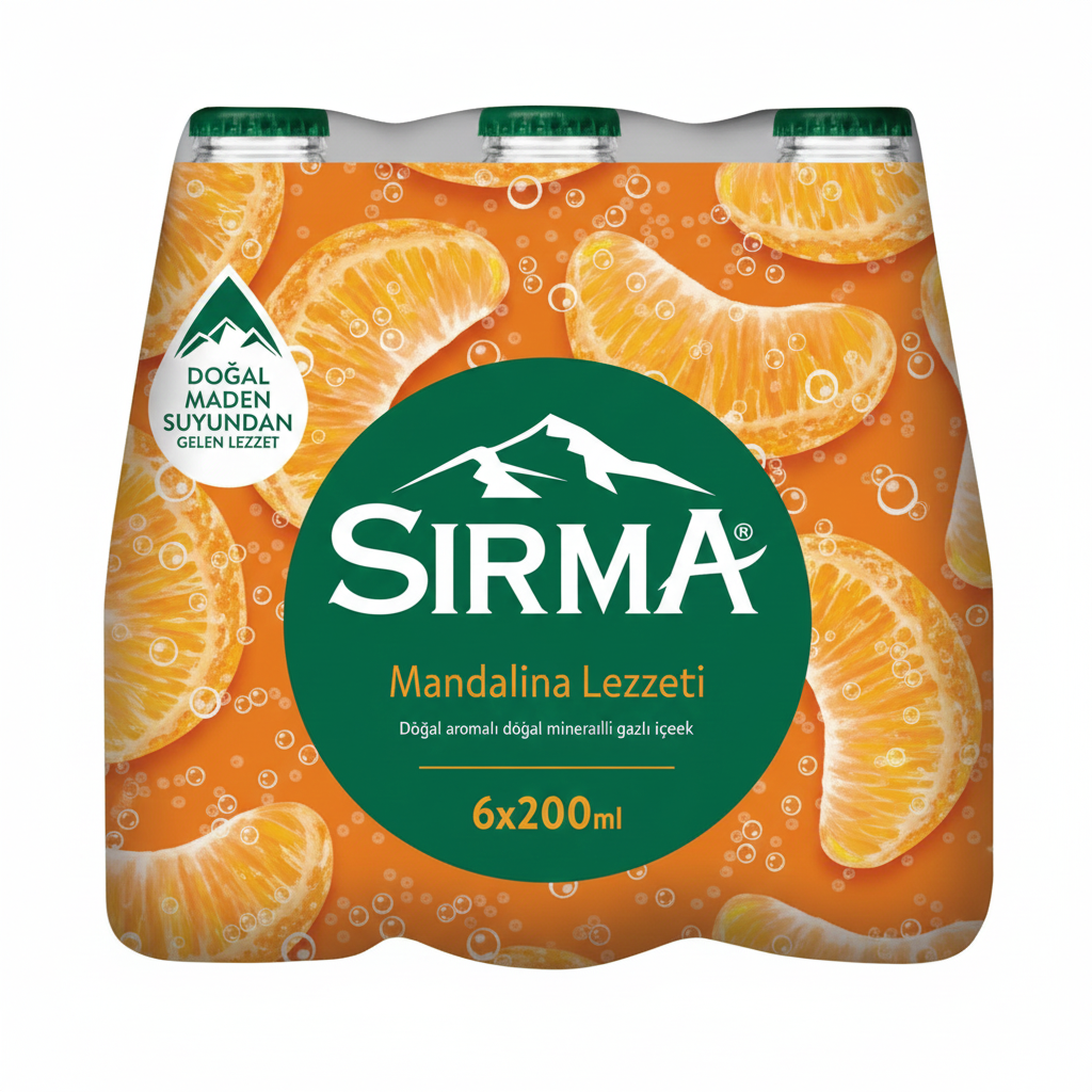 SIRMA MANDALİNALI SODA 200 ML x6