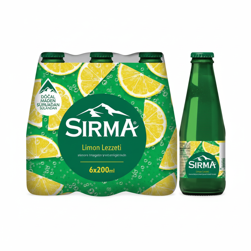 SIRMA LİMONLU C VİTAMİNLİ SODA 200 ML x6
