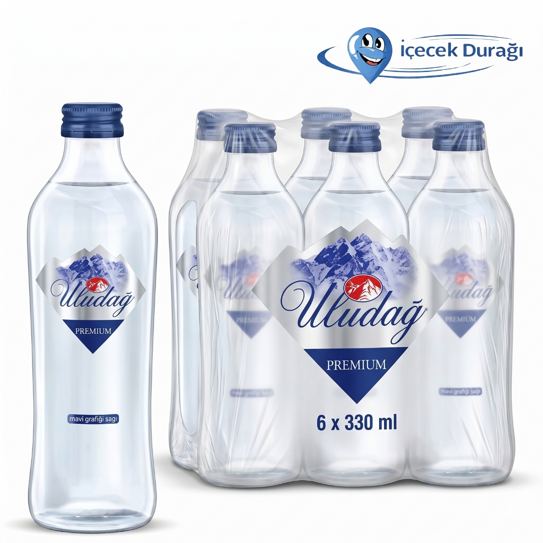 Uludağ Premium Cam Su 0,330 ml x 12 Adet